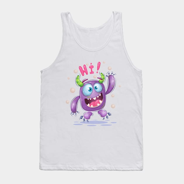 Cheerful cartoon monster. Tank Top by AndreKENO